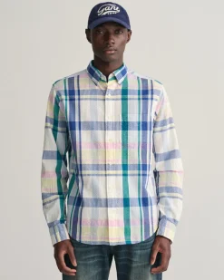 miesten kauluspaita, SEERSUCKER MADRAS SHIRT>Gant Sale