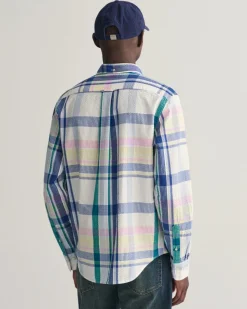 miesten kauluspaita, SEERSUCKER MADRAS SHIRT>Gant Sale