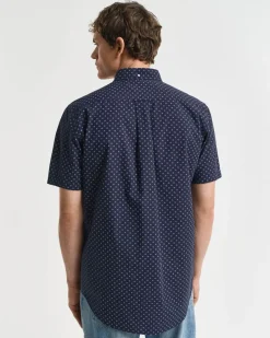 miesten lyhythihainen kauluspaita, REG MICRO PRINT SS SHIRT>Gant New