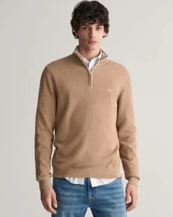 miesten neule, COTTON PIQUE HALF ZIP>Gant Hot