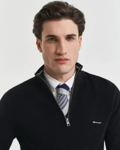 miesten neule, COTTON PIQUE HALF ZIP><noscript><img width=