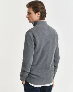 miesten neule, COTTON PIQUE HALF ZIP>Gant Online