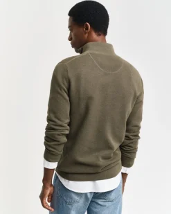 miesten neule, COTTON PIQUE HALF ZIP>Gant Best