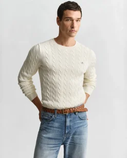 miesten neulepusero Cotton Cable Cricket V-Neck,>Gant Sale