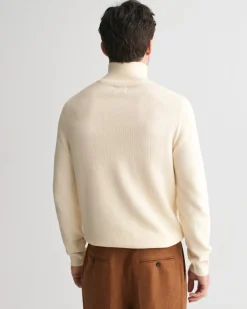 Miesten Neulepusero, COTTON MICRO TEXTURED HALF ZIP><noscript><img width=