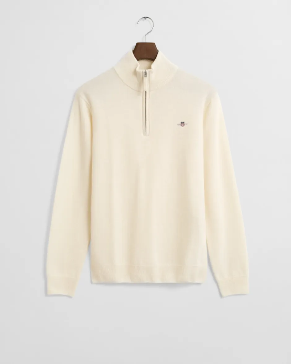 miesten neulepusero, K SUPERFINE LAMBSWOOL HALF ZIP>Gant Best