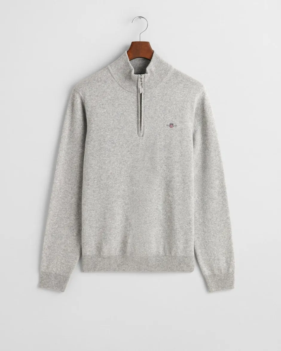 miesten neulepusero, K SUPERFINE LAMBSWOOL HALF ZIP>Gant New