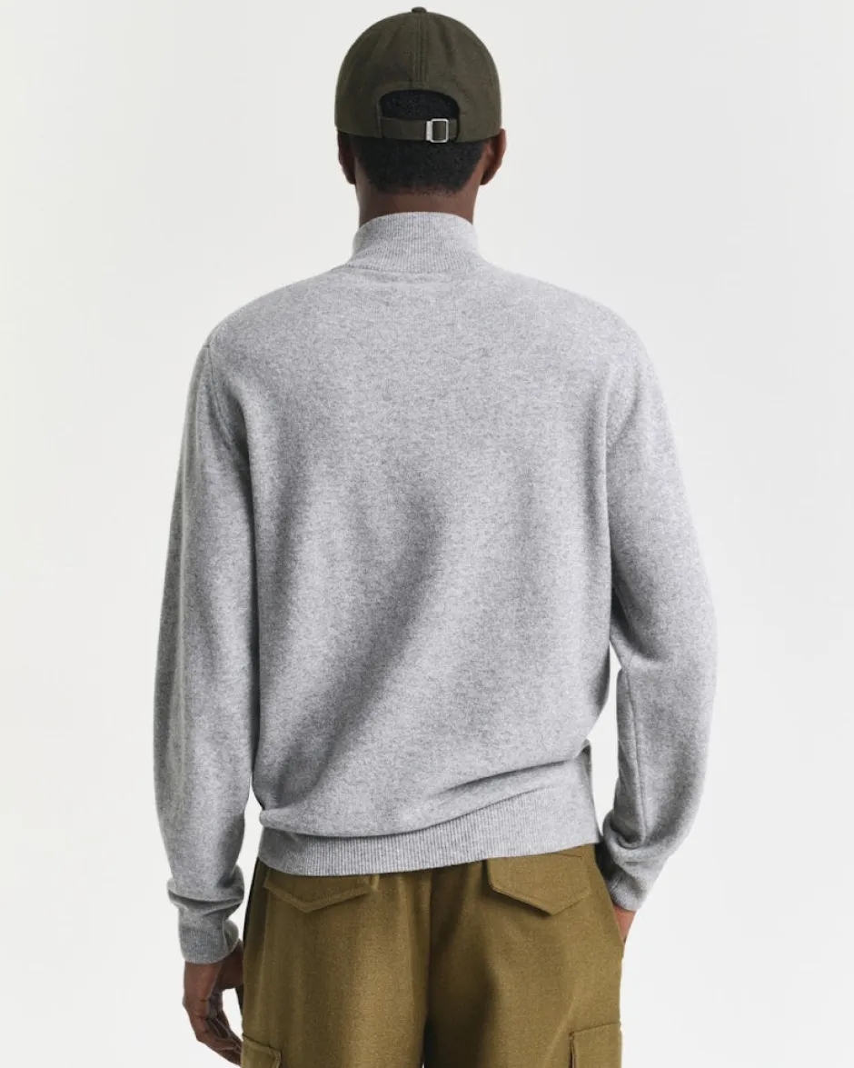 miesten neulepusero, K SUPERFINE LAMBSWOOL HALF ZIP>Gant New