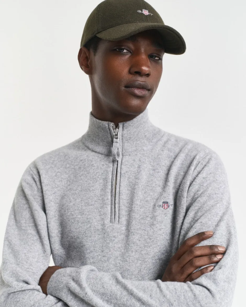 miesten neulepusero, K SUPERFINE LAMBSWOOL HALF ZIP>Gant New