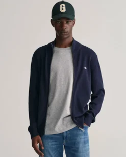 Miesten Neuletakki, K CASUAL COTTON ZIP CARDIGAN>Gant Sale