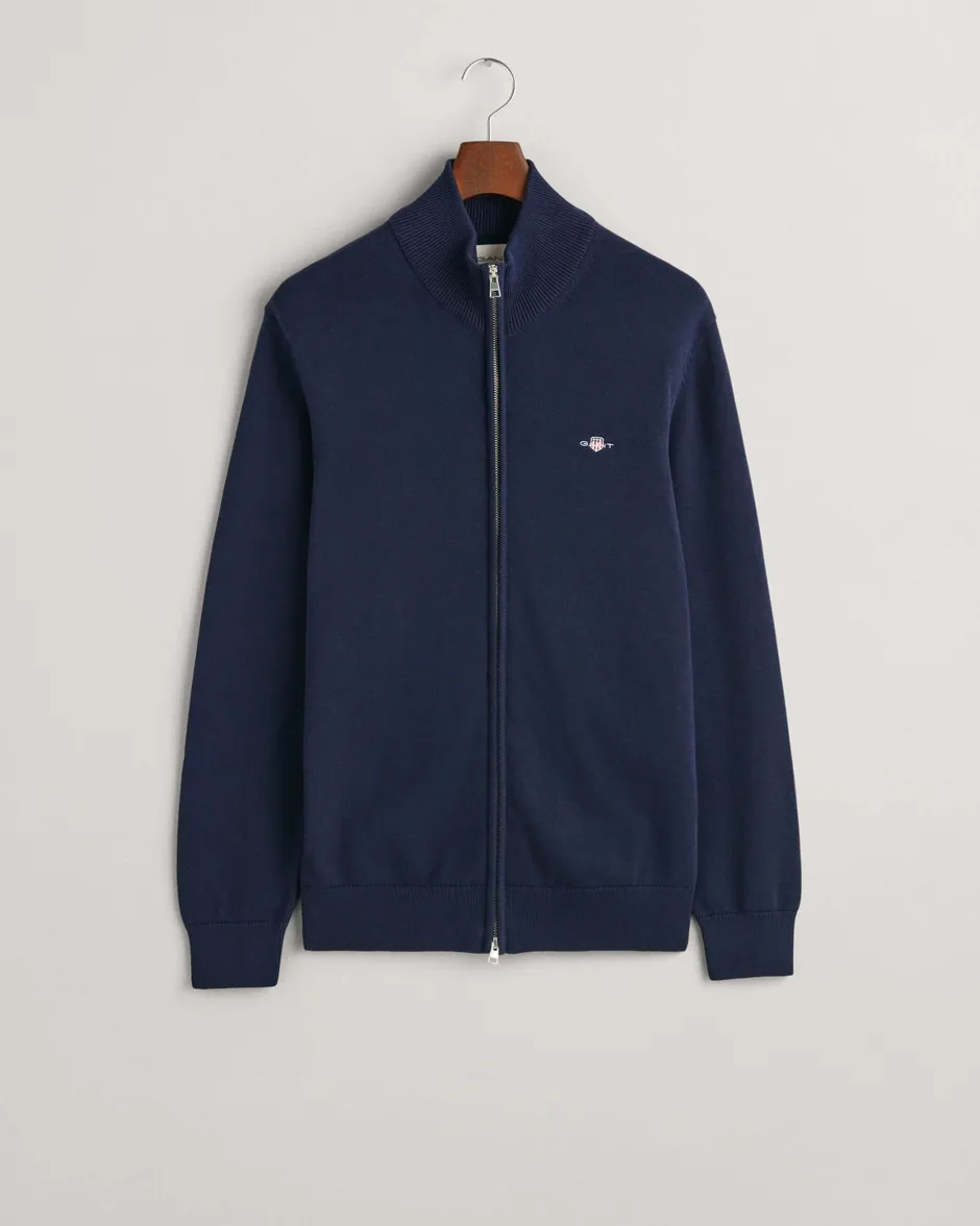 Miesten Neuletakki, K CASUAL COTTON ZIP CARDIGAN>Gant Sale