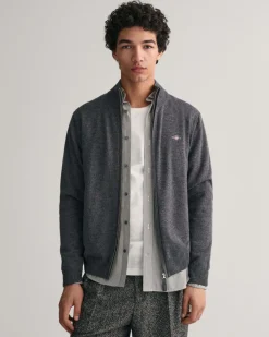 miesten neuletakki, SUPERFINE LAMBSWOOL ZIP CARDIGAN>Gant Best