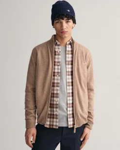 miesten neuletakki, SUPERFINE LAMBSWOOL ZIP CARDIGAN>Gant Hot