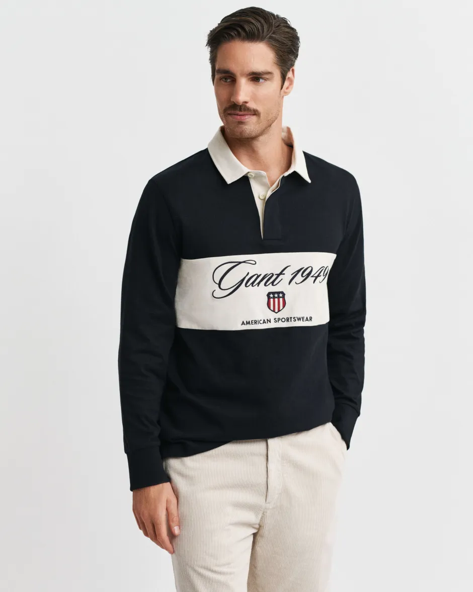 miesten paita Blocked Heavy Rugger,>Gant Hot