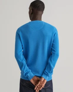 Miesten Puuvillaneule, Cotton Pikee Crew>Gant Discount