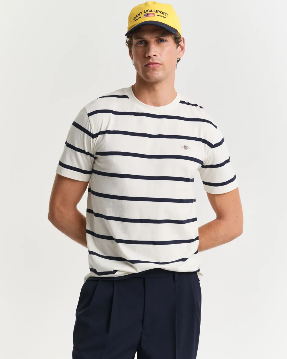 miesten t-paita, STRIPED T-SHIRT n>Gant Online