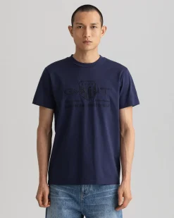 Miesten T-paita, TONAL ARCHIVE SHIELD T-SHIRT>Gant