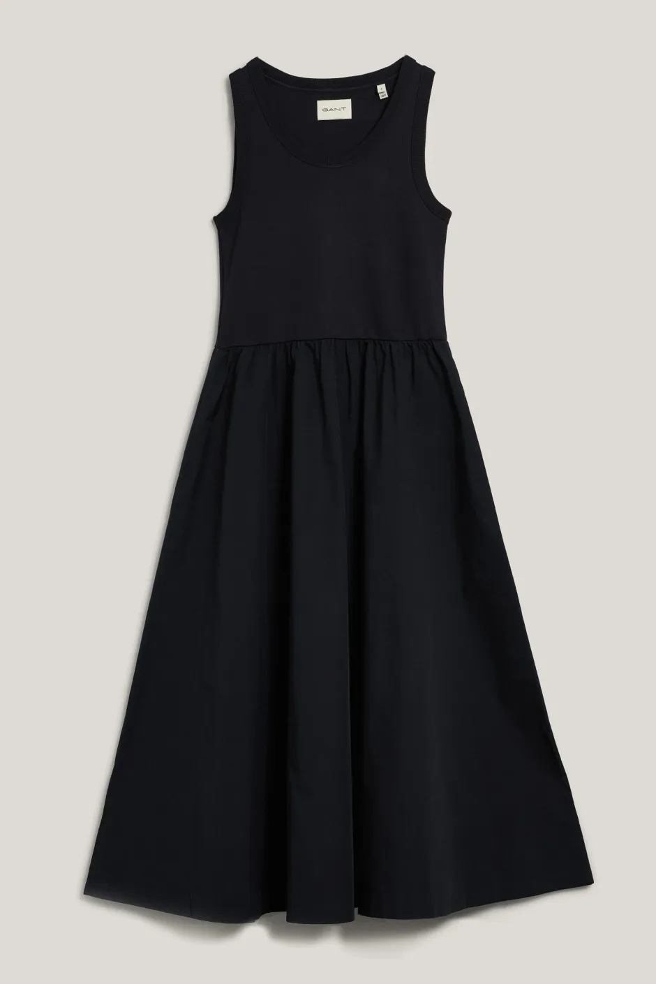 naisten mekko, MIDI JERSEY WOVEN COMBO DRESS>Gant Outlet