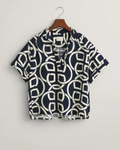 naisten paita, REL MONOGRAM PRINT SS POPOVER><noscript><img width=