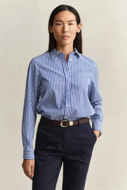 naisten paitapusero Reg Poplin Stripe Shirt,>Gant Clearance