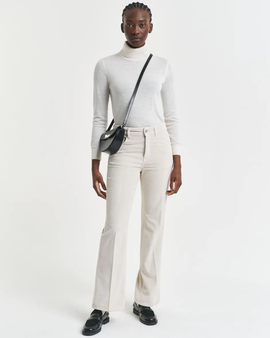 naisten vakosamettihousut, SLIM FLARE STRETCH CORDUROY JEANS>Gant Discount