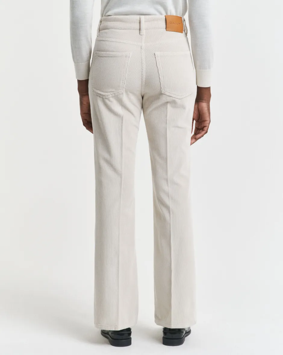 naisten vakosamettihousut, SLIM FLARE STRETCH CORDUROY JEANS>Gant Discount