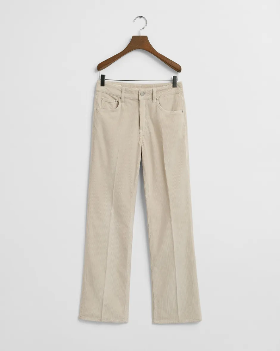 naisten vakosamettihousut, SLIM FLARE STRETCH CORDUROY JEANS>Gant Discount