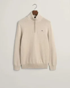 neule, CASUAL COTTON HALF ZIP><noscript><img width=