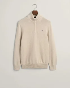 neule, CASUAL COTTON HALF ZIP><noscript><img width=