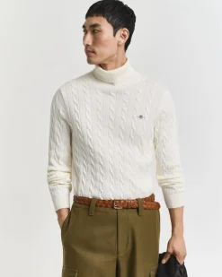 neule, COTTON CABLE TURTLE NECK>Gant Best