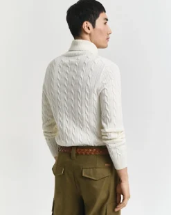 neule, COTTON CABLE TURTLE NECK>Gant Best