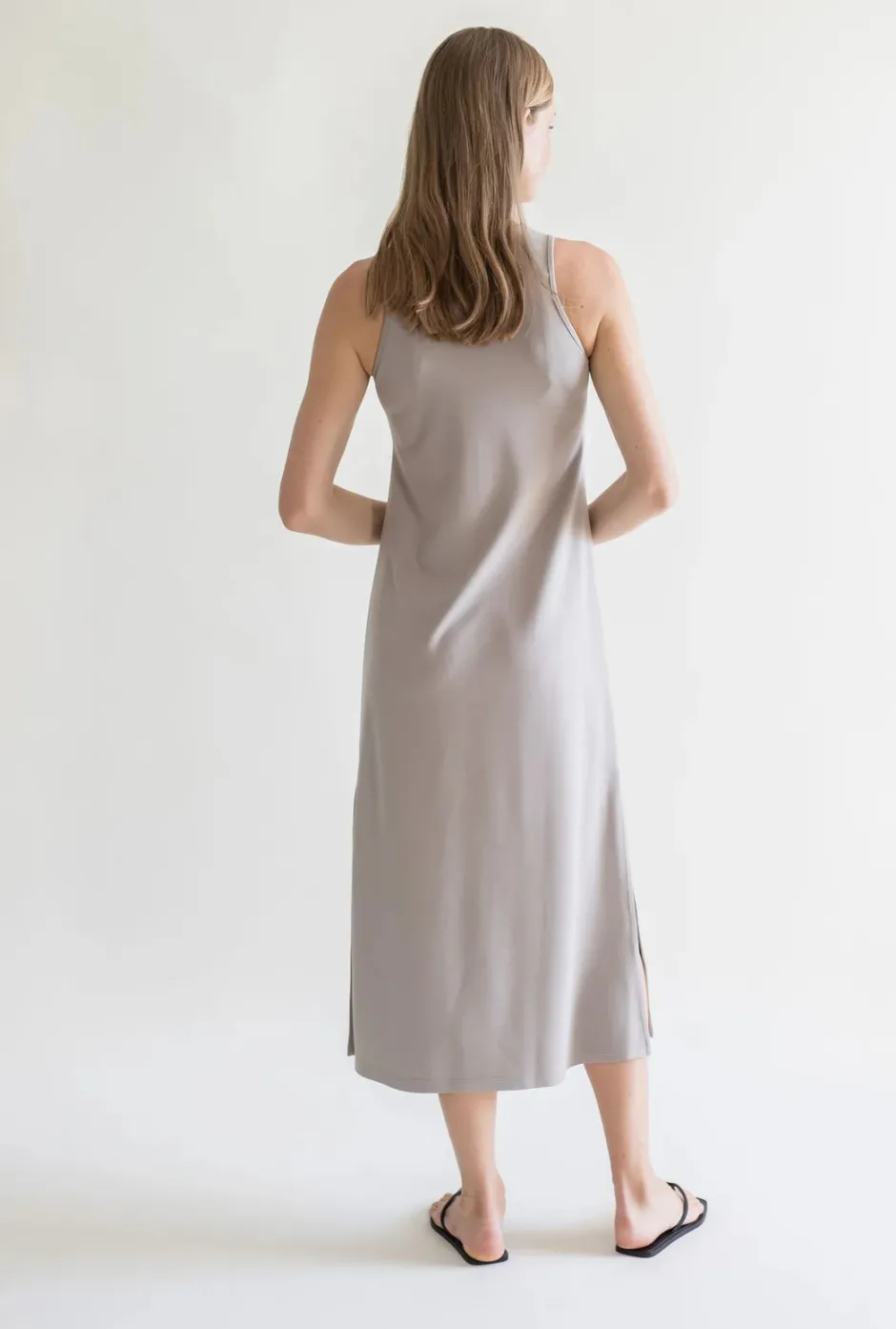 helsinki naisten mekko, LINDA DRESS TAUPE>Gauhar Clearance