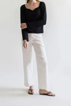 naisten housut, COTTON TROUSERS WIDE>Gauhar Online