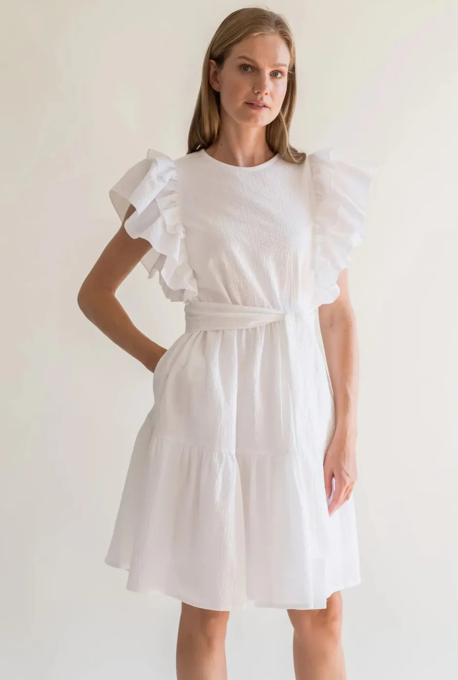 Naisten Mekko, Vicky Dress White>Gauhar Online