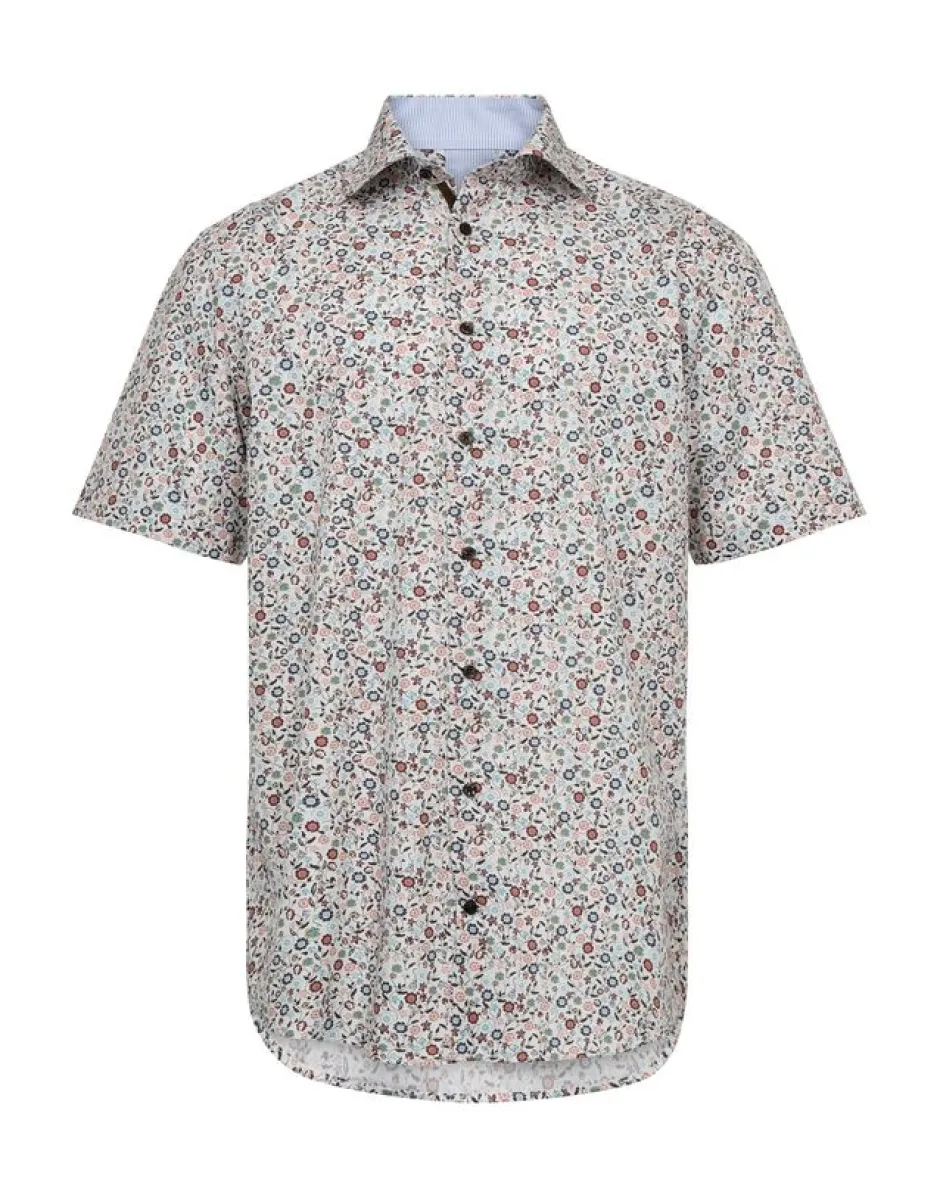 miesten kauluspaita, K 3112050 SS SHIRT Punainen Kuosi>Gino marcello Sale