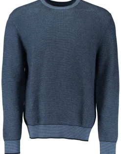 miesten neule, O-NECK MODERN FIT Indigo>Gino marcello Sale