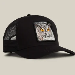 lippis Wise Ass Owl Trucker,>Goorin Bros New