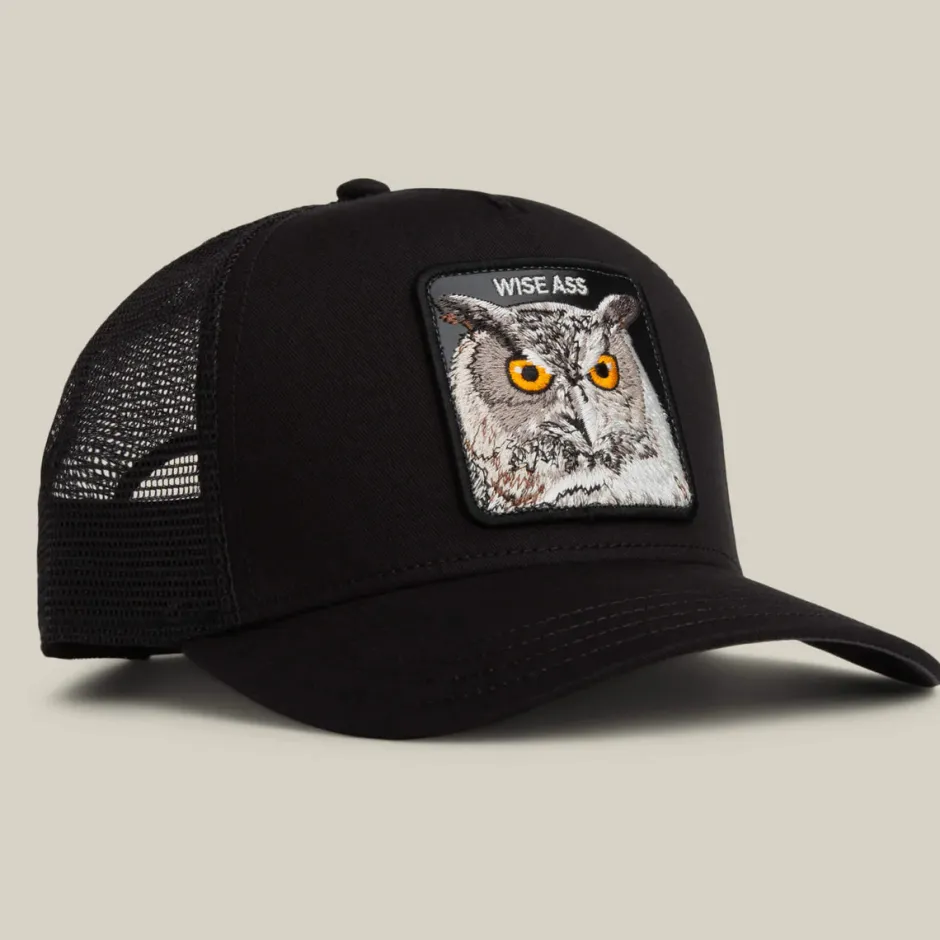 lippis Wise Ass Owl Trucker,>Goorin Bros New
