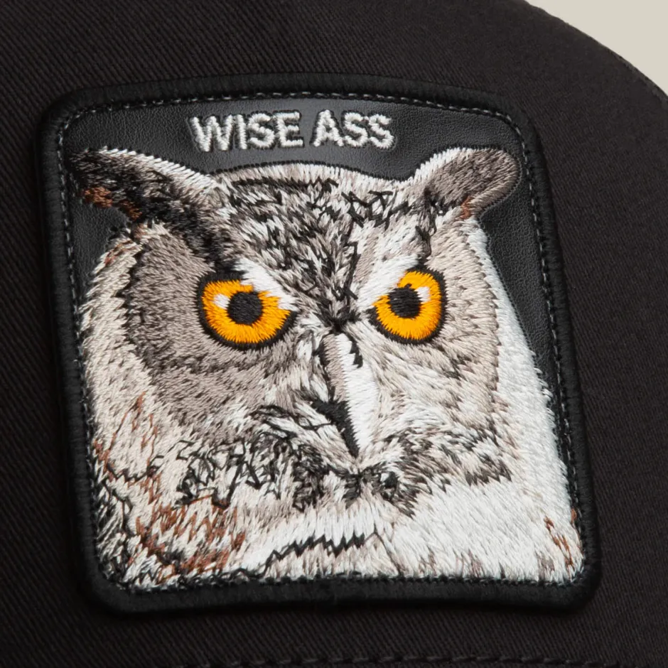 lippis Wise Ass Owl Trucker,>Goorin Bros New