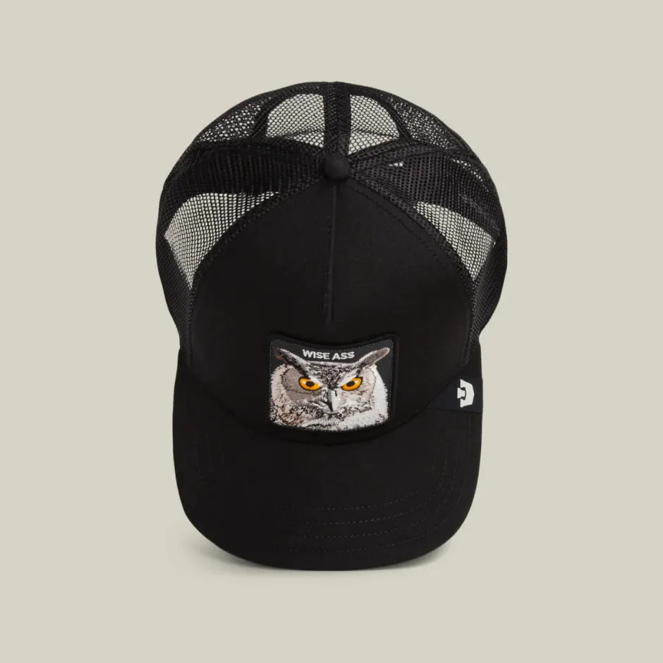 lippis Wise Ass Owl Trucker,>Goorin Bros New