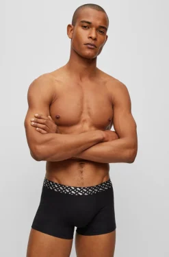 Miesten Bokserit 2-Pack, TRUNK 2P SILVER G>Hugo Boss New