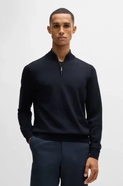 Miesten Neulepusero, HALF ZIP MERINO>Hugo Boss Hot