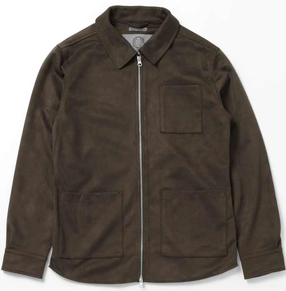 miesten paitatakki, RICKARD VEGAN SUEDE OVERSHIRT>Human Scales Outlet
