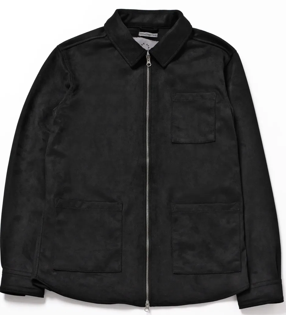 miesten paitatakki, RICKARD VEGAN SUEDE OVERSHIRT>Human Scales Hot