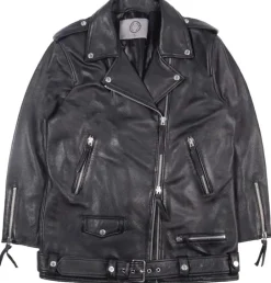 Unisex Oversize Nahkatakki, EMELIE LEATHERJACKET>Human Scales