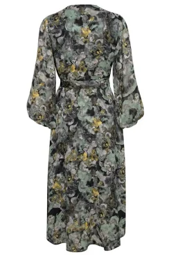 mekko, BASIRA WRAP DRESS Beige Kuosi>Inwear Best