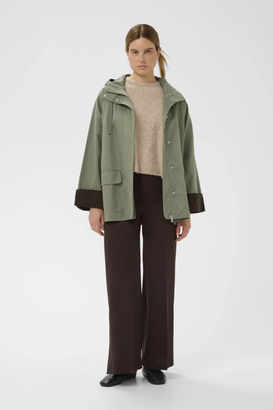 naisten takki GracelynnIW Hooded Jacket, vihreä>Inwear Online