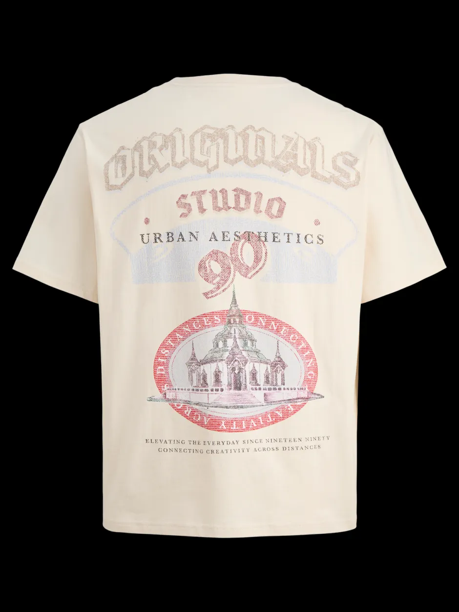 t-paita, JORMEADOWS GRAPHIC BACK TEE SS CRE JNR>Jack and Jones Junior Hot