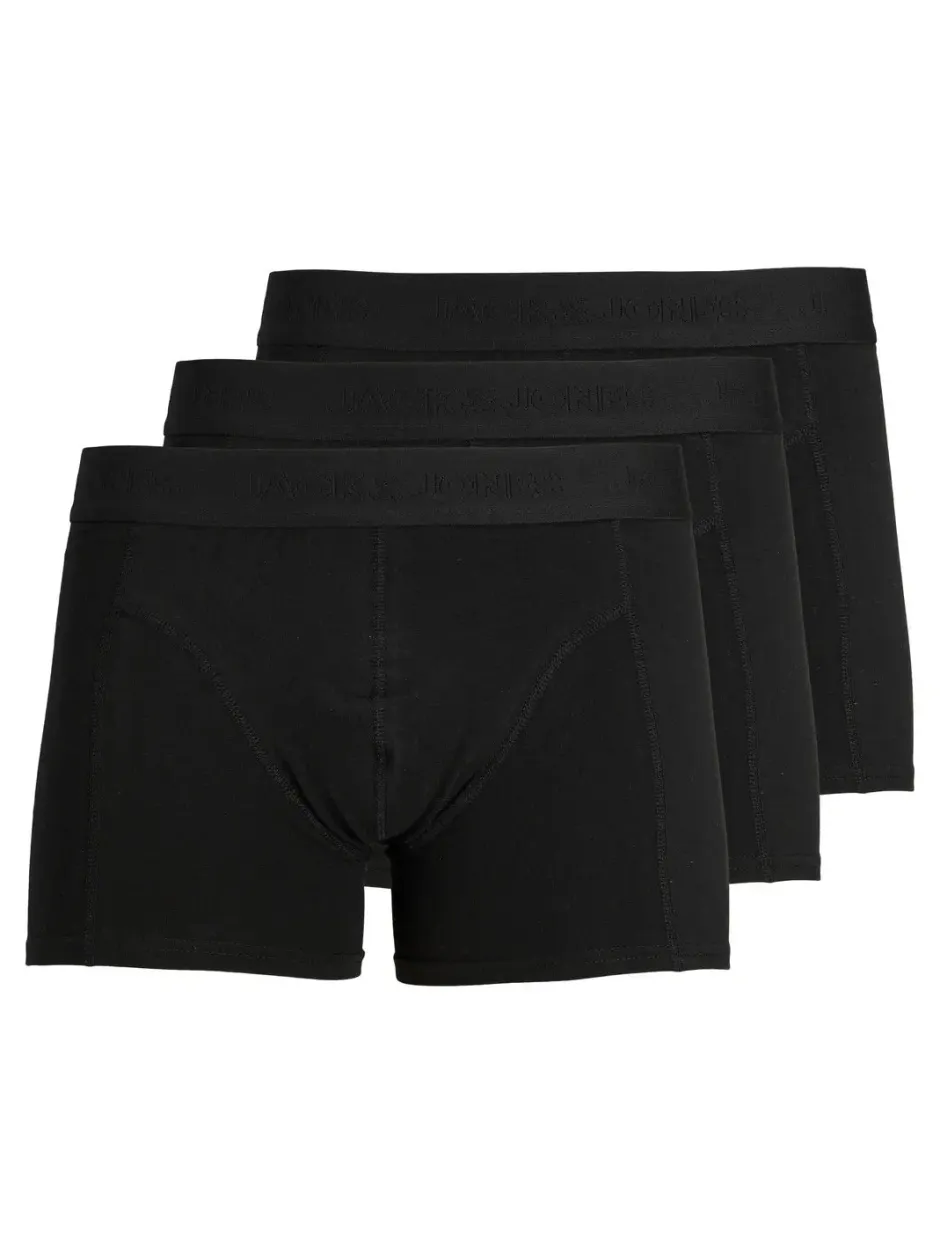 Miesten Bokserit, Jacwaistband Trunks 3 Pack>Jack and Jones New