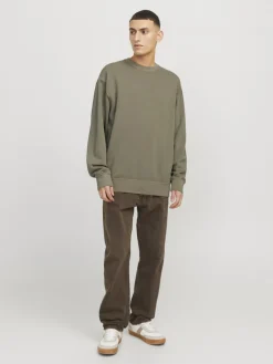 miesten collegepusero, JJECHARGE FADED SWEAT CREW NECK>Jack and Jones Online